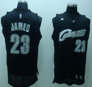 Cleveland Cavaliers 23 LeBron James Black Swingman Throwback Jersey