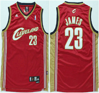Cleveland Cavaliers #23 LeBron James Red Swingman Jersey