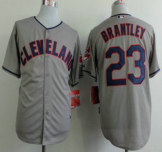 Cleveland Indians #23 Michael Brantley Grey Jersey