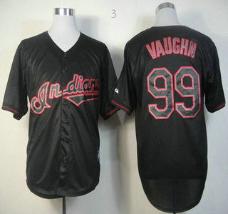 Cleveland Indians 99 Rick Vaughn 2013 Black Fashion Jersey