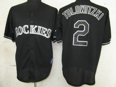 Colorado Rockies 2 Troy Tulowitzki 2012 Black Fashion Jersey