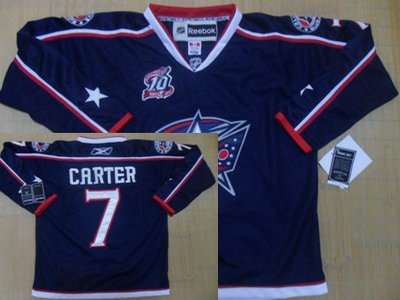 Columbus Blue Jackets #7 Carter Blue Jersey