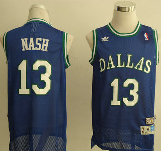 Dallas Mavericks #13 Nash Blue Throwback Jersey