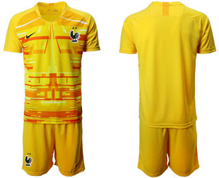 France Yellow Goalkeeper UEFA Euro 2020 Soccer Jersey