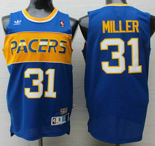 Indiana Pacers #31 Reggie Miller NBA Hardwood Classic Swingman Blue Jersey