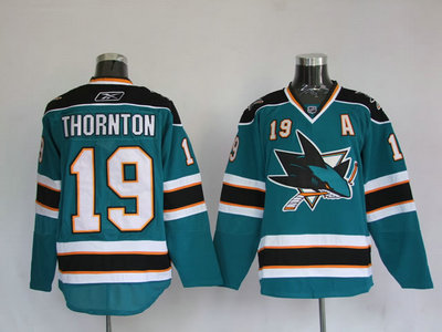 Jerseys San Jose Sharks 19 Joe Thornton Green