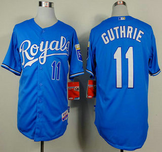 Kansas City Royals #11 Jeremy Guthrie Light Blue Jersey
