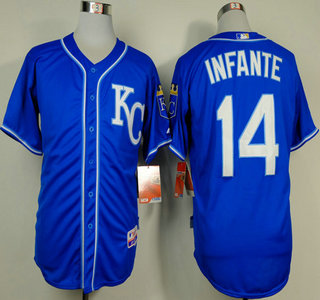 Kansas City Royals #14 Omar Infante 2014 Blue Jersey
