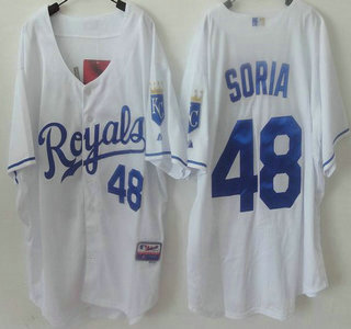 Kansas City Royals #48 Joakim Soria Cool Base White Jersey