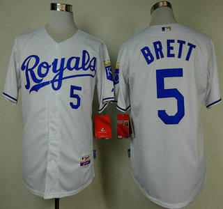 Kansas City Royals #5 George Brett White Jersey