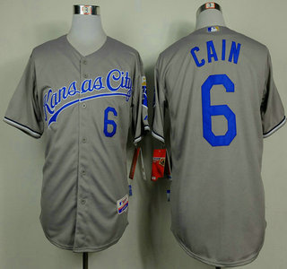 Kansas City Royals #6 Lorenzo Cain Grey Jersey