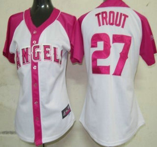 LA Angels of Anaheim #27 Mike Trout 2012 Fashion Womens Jersey