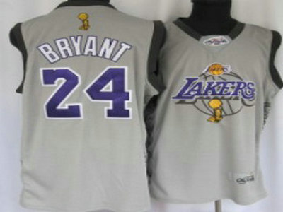 Los Angeles Lakers 24 Bryant 2010 The Finals Commemorative Edition Gray Jersey
