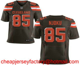 Men's 2017 NFL Draft Cleveland Browns #85 David Njoku Brown Team Color Stitched NFL Nike Elite Jersey