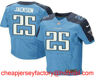 Men's 2017 NFL Draft Tennessee Titans #25 Adoree Jackson Light Blue Team Color Stitched NFL Nike Elite Jersey