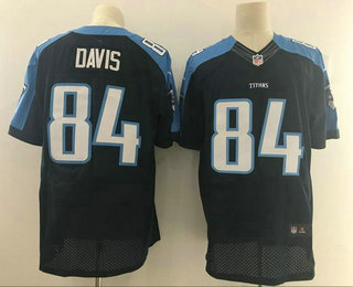 Men's 2017 NFL Draft Tennessee Titans #84 Corey Davis Navy Blue Alternate Stitched NFL Nike Elite Jersey