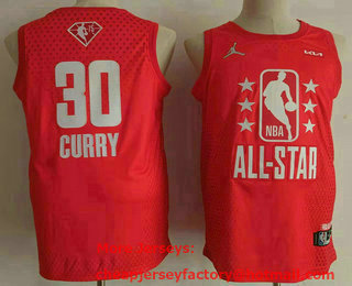 Men's 2022 All-Star Golden State Warriors #30 Stephen Curry Red Stitched Basketball Jersey