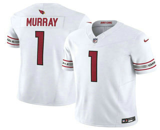 Men's Arizona Cardinals #1 Kyler Murray White 2023 FUSE Vapor FUSE Limited Stitched Jersey