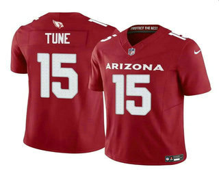 Men's Arizona Cardinals #15 Clayton Tune Red 2023 FUSE Vapor Limited Stitched Jersey