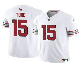 Men's Arizona Cardinals #15 Clayton Tune White 2023 FUSE Vapor Limited Stitched Jersey