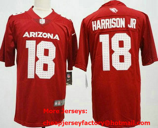 Men's Arizona Cardinals #18 Marvin Harrison Jr Limited Red Vapor Jersey