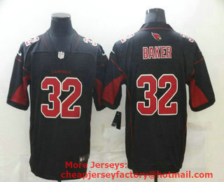 Men's Arizona Cardinals #32 Budda Baker Black 2016 Color Rush Stitched NFL Nike Limited Jersey