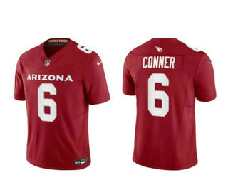 Men's Arizona Cardinals #6 James Conner Red 2023 FUSE Vapor Limited Stitched Jersey