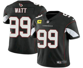 Men's Arizona Cardinals #99 JJ Watt 2022 Black With 4-star C Patch Vapor Untouchable Limited Stitched Jersey