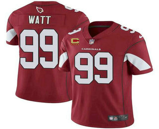 Men's Arizona Cardinals #99 JJ Watt 2022 Red With 4 star C Patch Vapor Untouchable Limited Stitched Jersey
