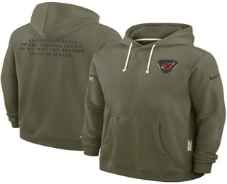 Men's Arizona Cardinals Olive 2025 Salute to Service Pullover Hoodie