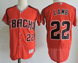 Men's Arizona Diamondbacks #22 Jake Lamb Red Alternate Stitched MLB Flex Base Jersey