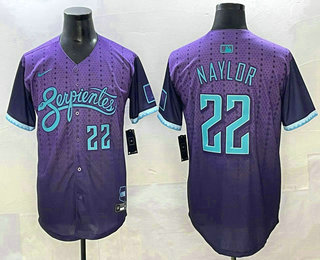 Men's Arizona Diamondbacks #22 Josh Naylor Number Purple 2025 City Connect Limited Jersey