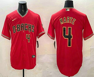 Men's Arizona Diamondbacks #4 Ketel Marte Red Cool Base Jersey