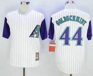 Men's Arizona Diamondbacks #44 Paul Goldschmidt White Cooperstown Collection Throwback Jersey