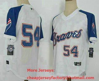 Men's Atlanta Braves #54 Max Fried White Stitched MLB Throwback Nike Jersey