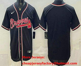 Men's Atlanta Braves Blank 2026 Black Fashion Cool Base Jersey