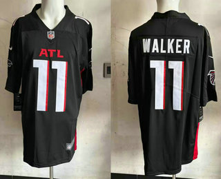 Men's Atlanta Falcons #11 Jalon Walker Black Vapor Limited Stitched Jersey