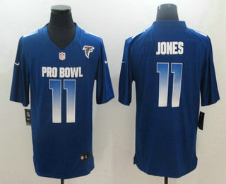 Men's Atlanta Falcons #11 Julio Jones Royal Blue 2019 Pro Bowl Stitched NFL Nike Game Jersey