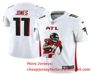 Men's Atlanta Falcons #11 Julio Jones White Player Portrait Edition 2020 Vapor Untouchable Stitched NFL Nike Limited Jersey