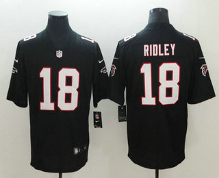 Men's Atlanta Falcons #18 Calvin Ridley Black Alternate 2018 Vapor Untouchable Stitched NFL Nike Limited Jersey