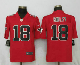 Men's Atlanta Falcons #18 Calvin Ridley Red 2018 Color Rush Stitched NFL Nike Limited Jersey