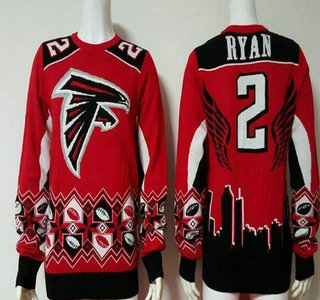 Men's Atlanta Falcons #2 Matt Ryan Multicolor NFL Sweater