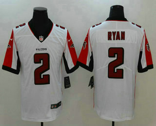 Men's Atlanta Falcons #2 Matt Ryan White 2017 Vapor Untouchable Stitched NFL Nike Limited Jersey
