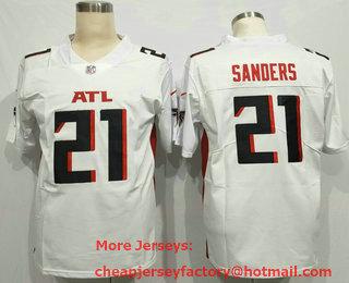Men's Atlanta Falcons #21 Deion Sanders White 2020 NEW Vapor Untouchable Stitched NFL Nike Limited Jersey
