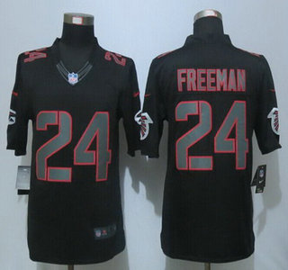 Men's Atlanta Falcons #24 Devonta Freeman Black Impact NFL Nike Limited Jersey