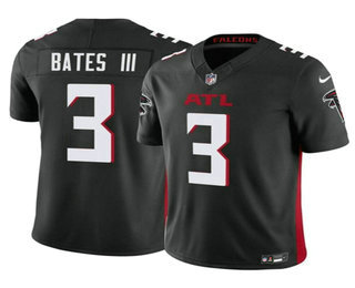 Men's Atlanta Falcons #3 Jessie Bates III Black 2023 FUSE Vapor Limited Stitched Jersey