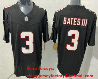 Men's Atlanta Falcons #3 Jessie Bates III Limited Black FUSE Vapor Jersey
