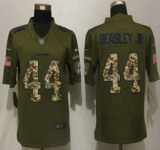 Men's Atlanta Falcons #44 Vic Beasley Jr Green Salute to Service 2015 NFL Nike Limited Jersey