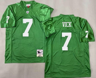Men's Atlanta Falcons #7 Michael Vick Kelly Green 2010 Throwback Jersey