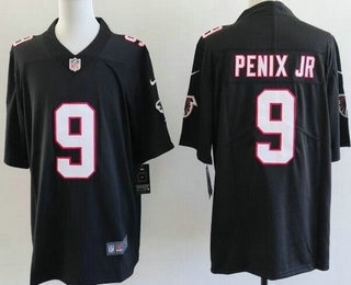 Men's Atlanta Falcons #9 Michael Penix Jr Limited Black Throwback Vapor Jersey